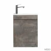 Webo Toiletmeubel Compleet Set 40x22cm Grijs (inclusief Overloop, Kraan, Sifon En Clickwaste)
