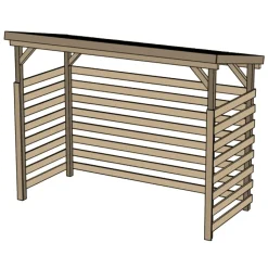 Weka haardhoutopslag 663B GR.2 onbehandeld x114x264x204cm