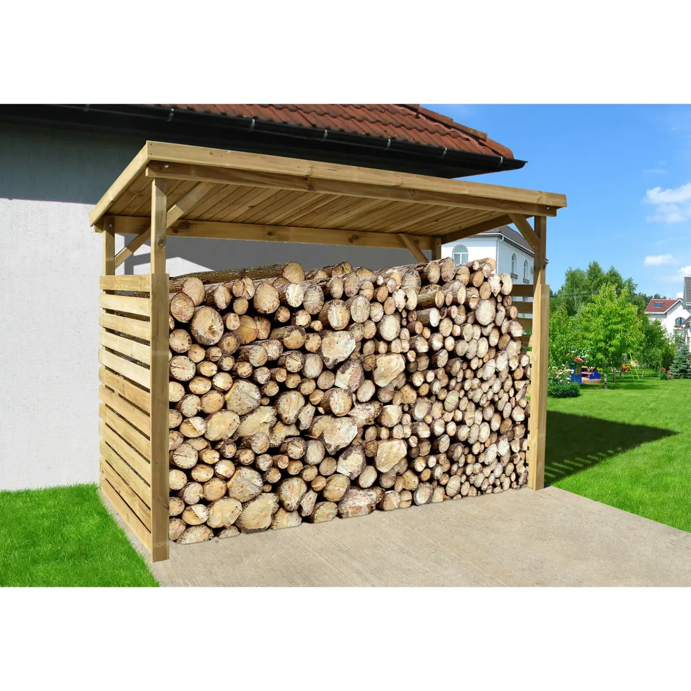 Weka haardhoutopslag 663B GR.2 onbehandeld x114x264x204cm