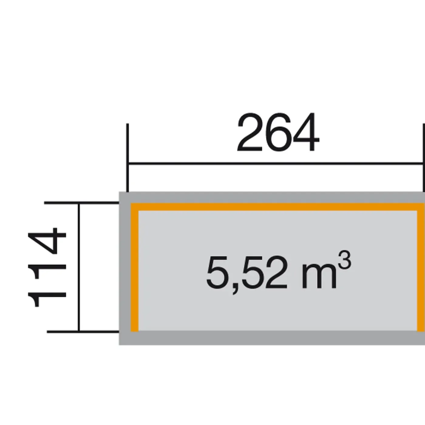 Weka haardhoutopslag 663B GR.2 onbehandeld x114x264x204cm