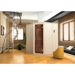 Weka hoeksauna Kiruna 2 4,5 kW BioS 230V 177x194cm