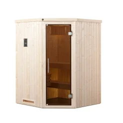 Weka hoeksauna Kiruna 1 3,6kW BioS 230V 144x144cm