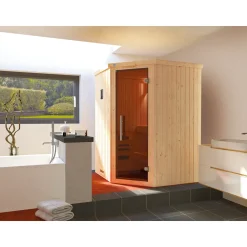 Weka hoeksauna Kiruna 1 3,6kW BioS 230V 144x144cm