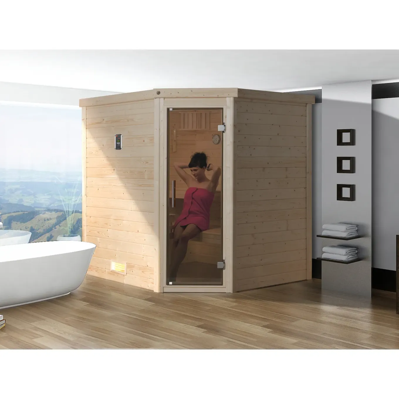 Weka 45mm sauna Turku 1 7,5 kW OS 178x195cm