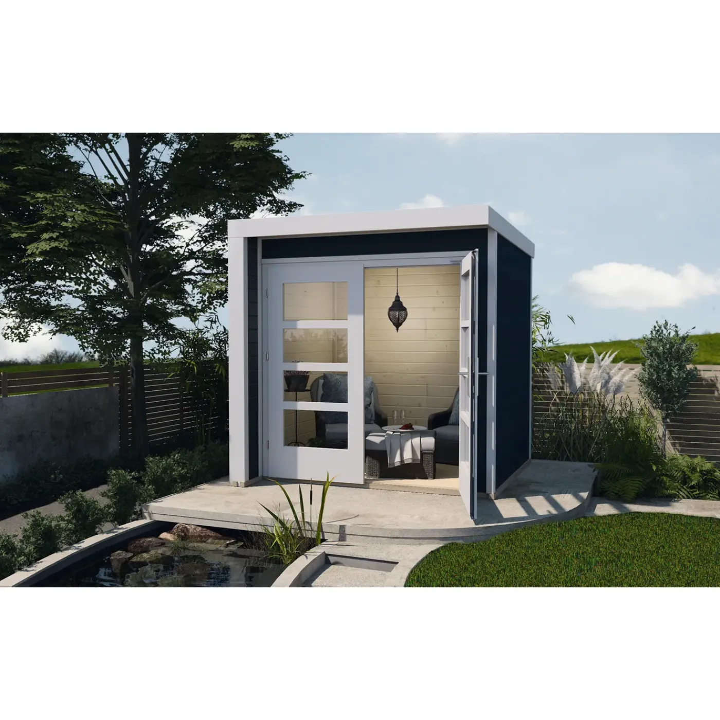 Weka tuinhuis 262 A GR1 antraciet 205x209cm