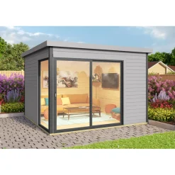 Weka tuinhuis 412 GR1 antraciet 300x300cm