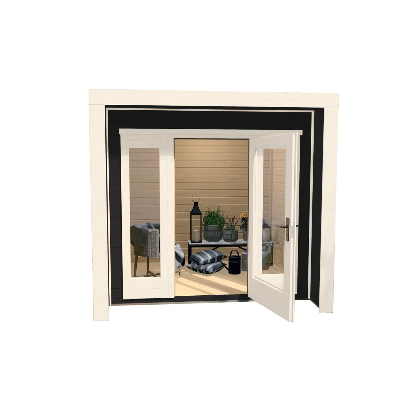 Weka tuinhuis 263 GR1 antraciet 235x239cm