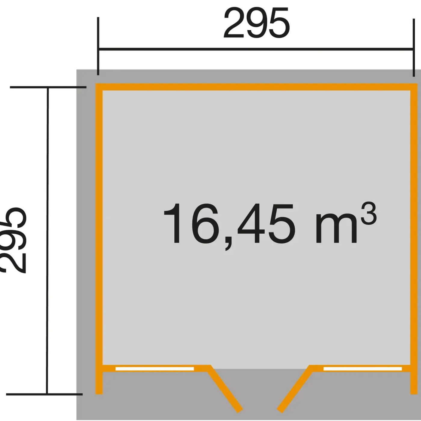 Weka tuinhuis 263 GR3 grijs 295x295cm