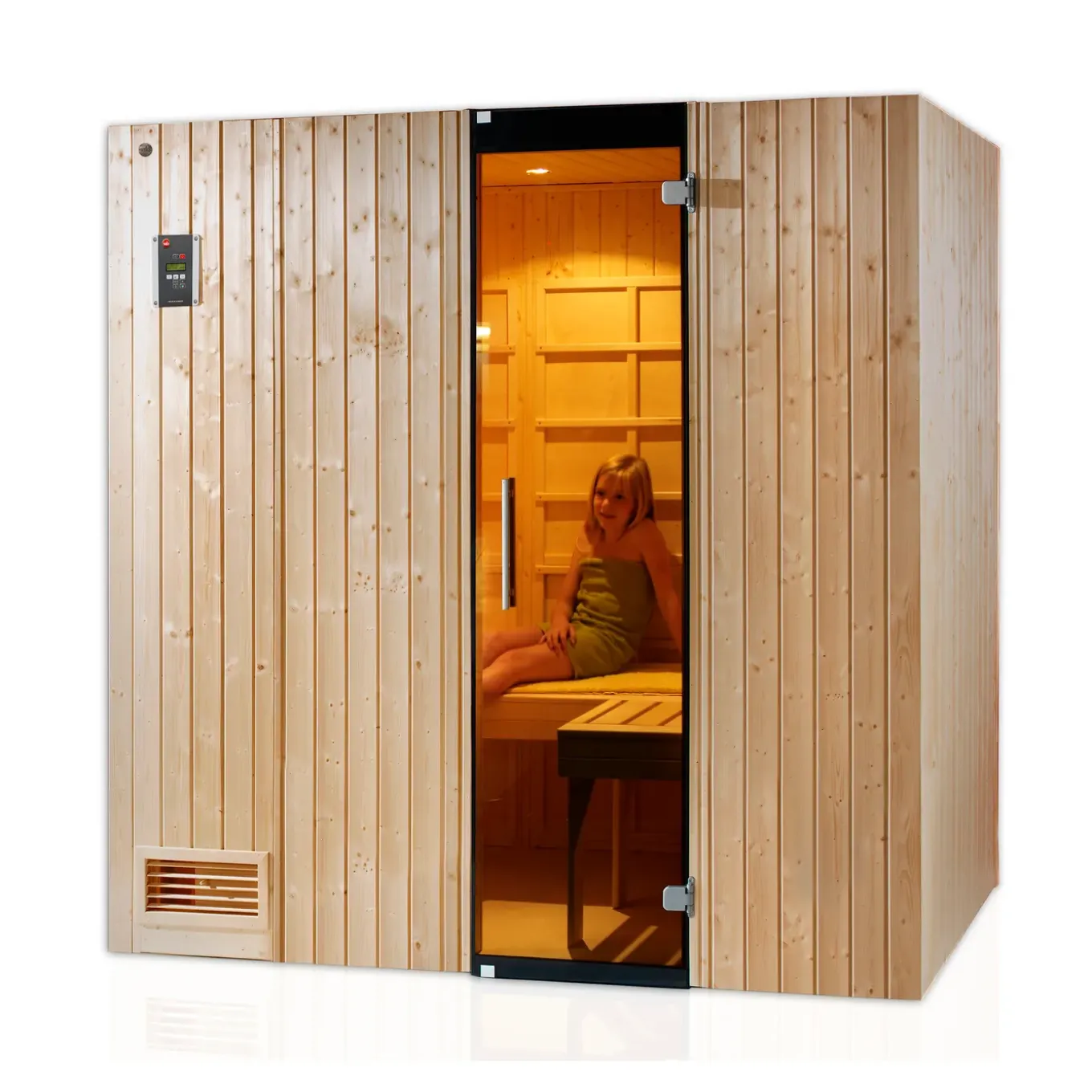 Weka Uppsala alles-in-1 sauna (IR, Fins en Stoombad) 121x212cm