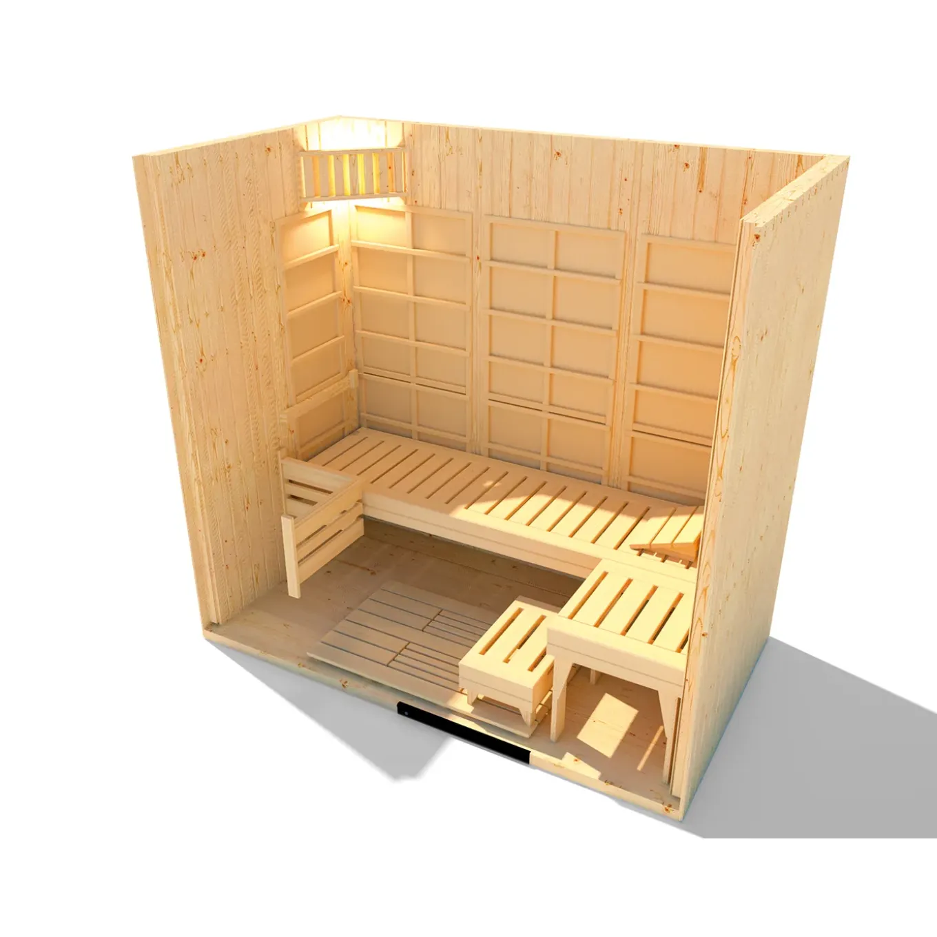 Weka Uppsala alles-in-1 sauna (IR, Fins en Stoombad) 121x212cm