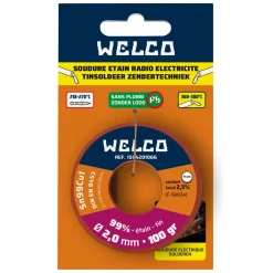 Welco tinsoldeer zonder lood 2mm 100gr