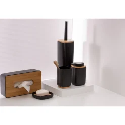 Wenko Badkameropberger Rotello - Tissuebox - Zwart - 24x7,5x12,7cm