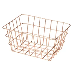 Wenko draadmand Viana 18x25x12cm koper