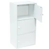 WERKA PRO - Opbergkast Met Deuren Wit Mdf - 3 Deuren - 80 X 29 X 40 Cm