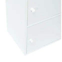 WERKA PRO - Opbergkast Met Deuren Wit Mdf - 3 Deuren - 80 X 29 X 40 Cm