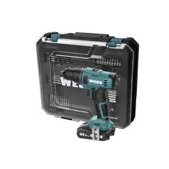 WESCO accuboormachine/schroefmachine – 18 V – set met 50 accessoires – 2 lithium-ion batterijen – snellader – stevige koffer – complete doe-het-zelf kit