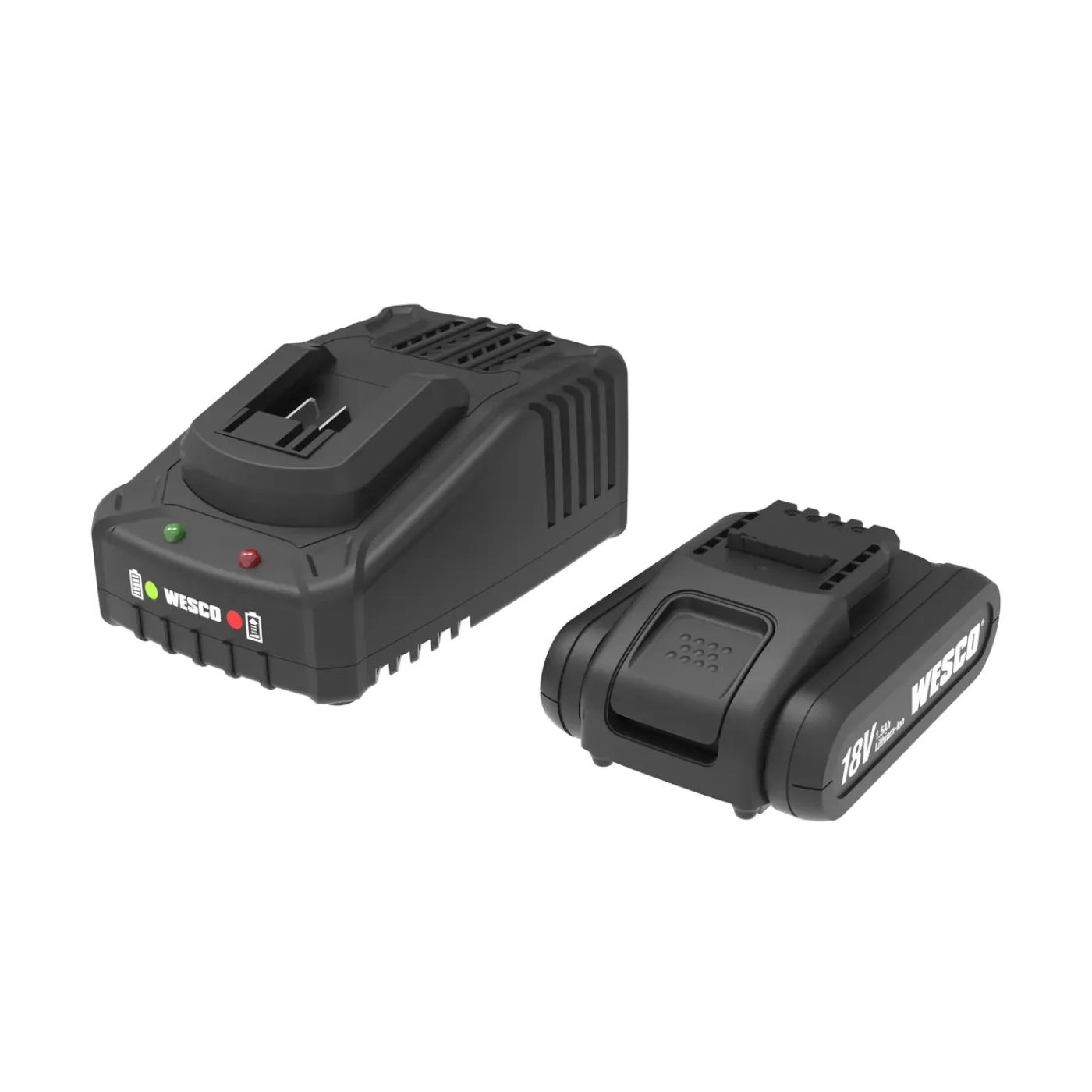 Wesco Kit Batterij + Lader 18V WS9912 - Lithium-Ion - 18V - 1,5Ah - Oplaadbaar