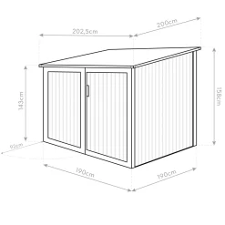 Westmann Fietsenberging - Fietsen Opslag 200x203x158 Cm - Antraciet