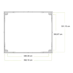 Westmann Paviljoen Gazebo Devon 12x14 - 427x366x317cm - Bruin Houtlook