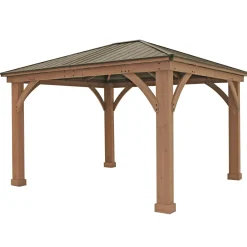 Westmann Paviljoen Gazebo Devon 12x14 - 427x366x317cm - Bruin Houtlook