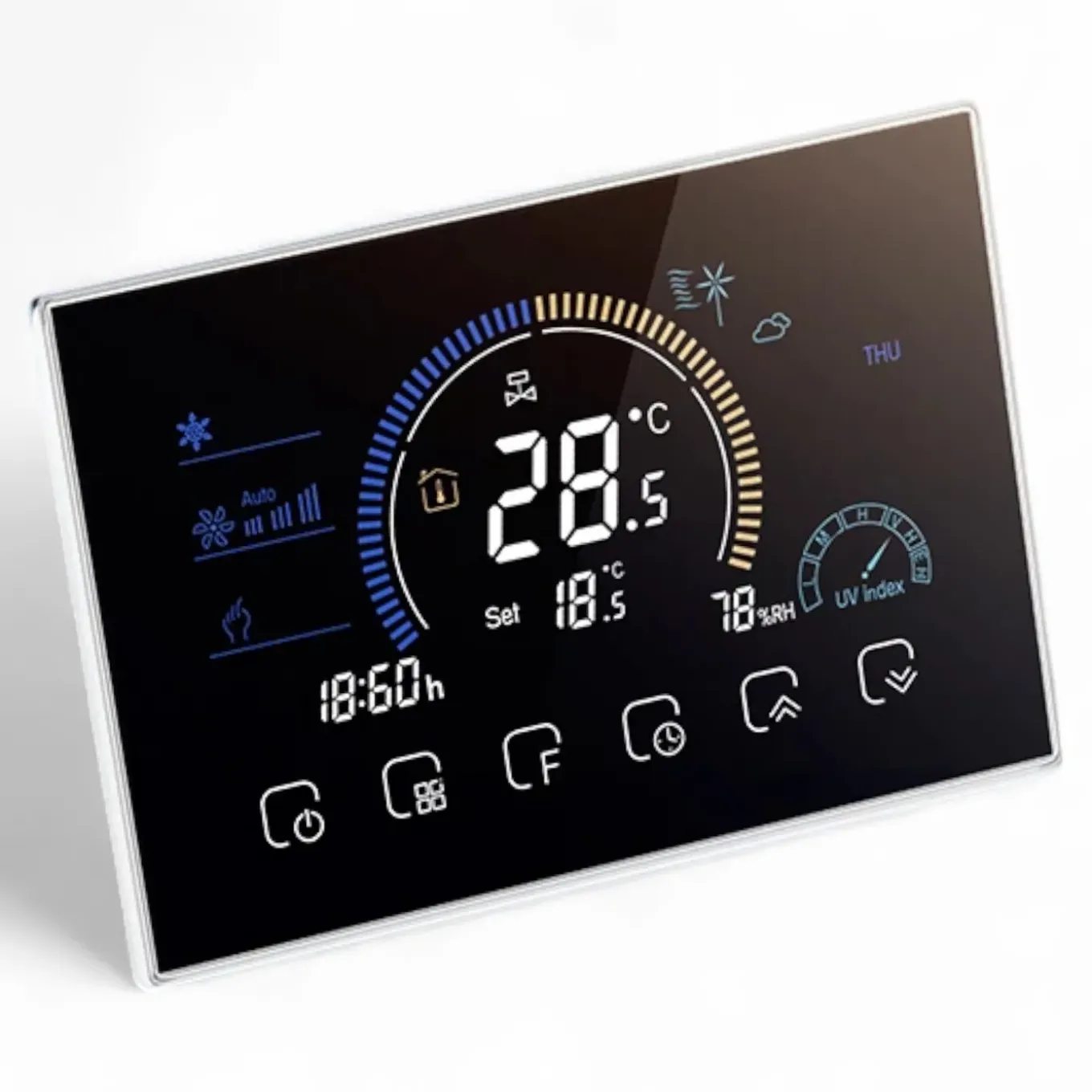 Wifi Inbouw Thermostaat Voor Centrale Verwarming En Boiler Met Touchscreen En Wifi Bediening