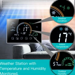 Wifi Inbouw Thermostaat Voor Centrale Verwarming En Boiler Met Touchscreen En Wifi Bediening