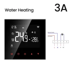 Wifi Inbouw Thermostaat Voor Watergedragen Vloerverwarming Met Ntc Sensor En App Bediening