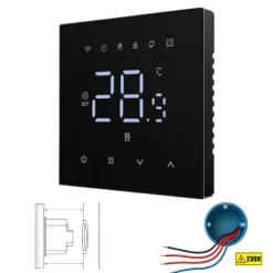 Smartlife Domotica Wifi Inbouw Thermostaat Voor Centrale Verwarming Met Touchscreen App En Spraakbediening