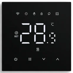 Smartlife Domotica Wifi Inbouw Thermostaat Voor Centrale Verwarming Met Touchscreen App En Spraakbediening