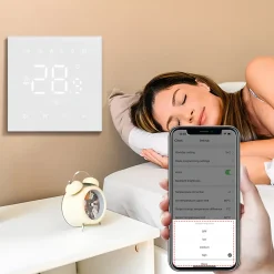 Smartlife Domotica Wifi Inbouw Thermostaat Voor Centrale Verwarming Met Touchscreen App En Spraakbediening