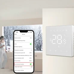 Smartlife Domotica Wifi Inbouw Thermostaat Voor Centrale Verwarming Met Touchscreen App En Spraakbediening