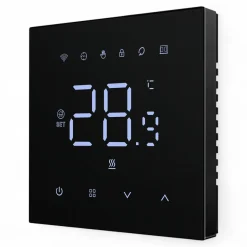 Smartlife Domotica Wifi Inbouw Thermostaat Voor Centrale Verwarming Met Touchscreen App En Spraakbediening