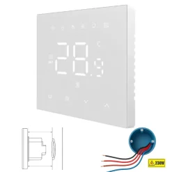 Smartlife Domotica Wifi Inbouw Thermostaat Voor Elektrische Vloerverwarming Met Touchscreen En Wifi Bediening