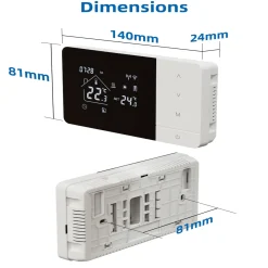 Smartlife Domotica Wifi Opbouw Thermostaat Voor Cv Installatie Met Touchscreen Usb Voeding