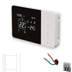 Smartlife Domotica Wifi Opbouw Thermostaat Voor Cv Installatie Met Touchscreen Usb Voeding