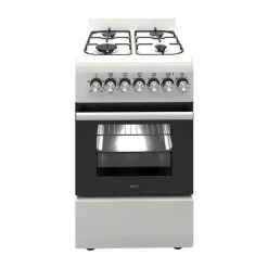 Wiggo - Vrijstaande Gasfornuis - Wo-e506a(wx) - Wit - 50 Cm