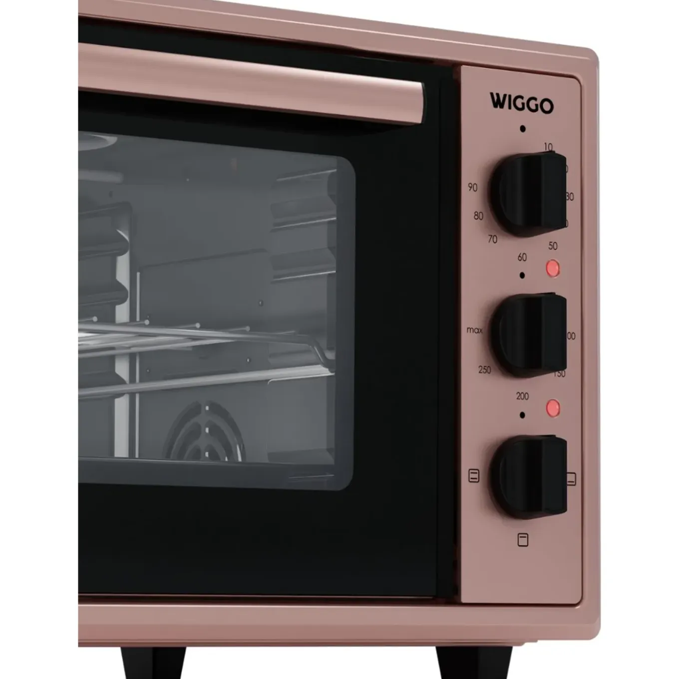 Wiggo - Vrijstaande Mini Oven - Wmo-e456(p) - Roze - 45 Liter