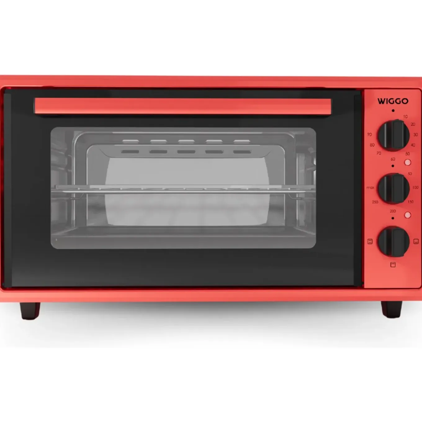 Wiggo - Vrijstaande Mini Oven - Wmo-e456(r) - Rood - 45 Liter