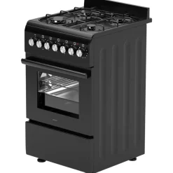 Wiggo Wo‑e505r(bb) Vrijstaande Gasfornuis - 50 Cm - Zwart