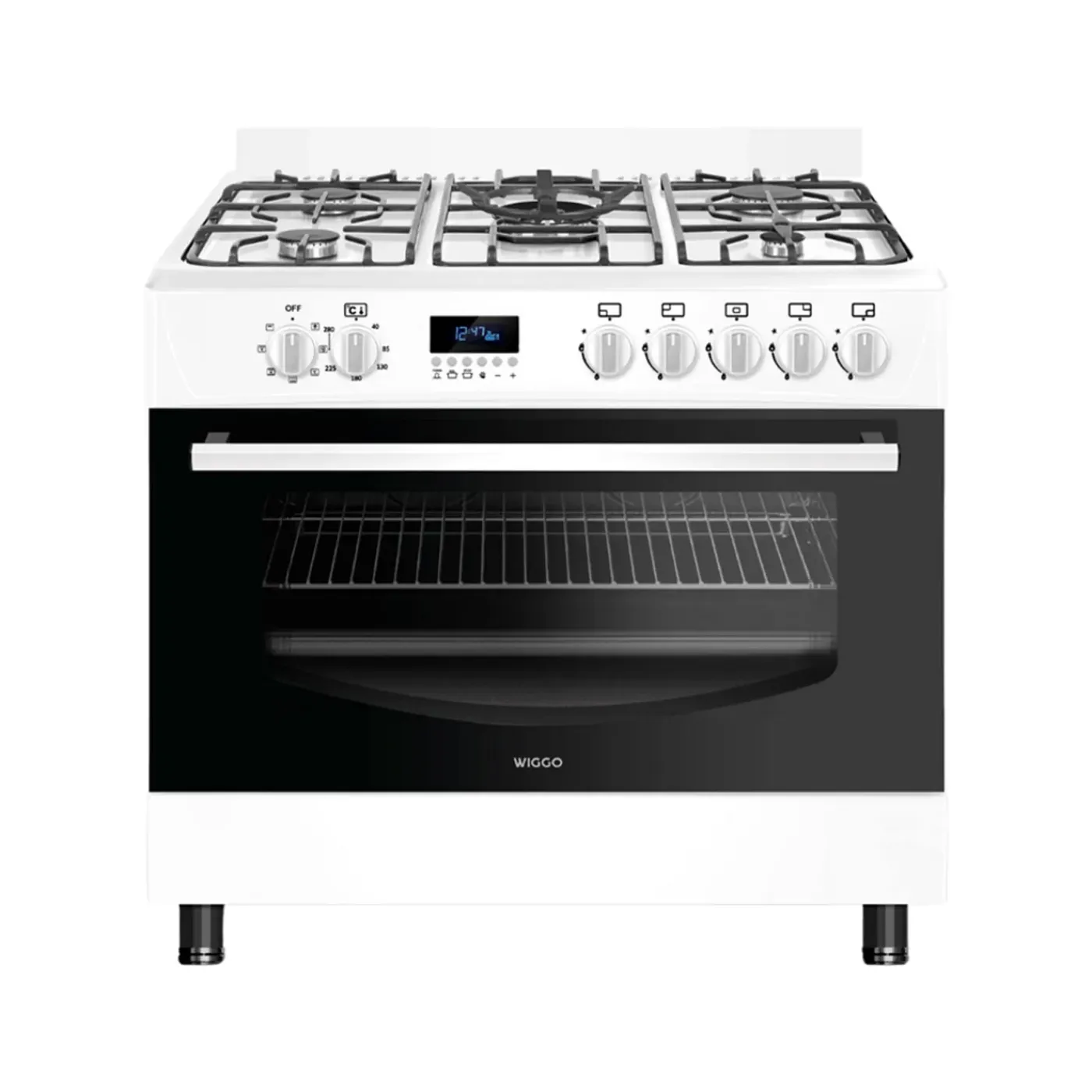 Wiggo Wo‑e909r(ww) Vrijstaande Gasfornuis - 90 Cm - Wit