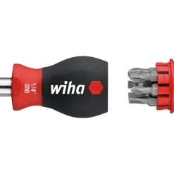 Wiha schroevendraaier met bitmagazijn Stubby 25mm