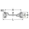 Windhaak Kajuithaak 99mm - Rvs 316 inclusief oogplaat