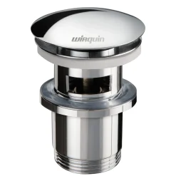 Wirquin afvoerplug 73-92mm met clickwaste en overloop chroom