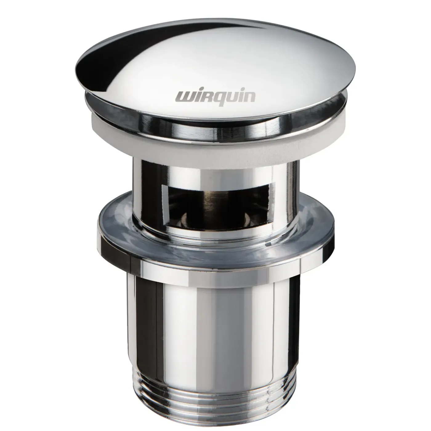 Wirquin afvoerplug 73-92mm met clickwaste en overloop chroom