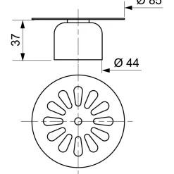 Wirquin doucheafvoer rooster Ø85mm