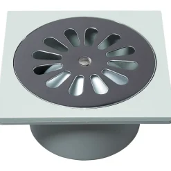 Wirquin vloersifon RVS rooster 100x100mm