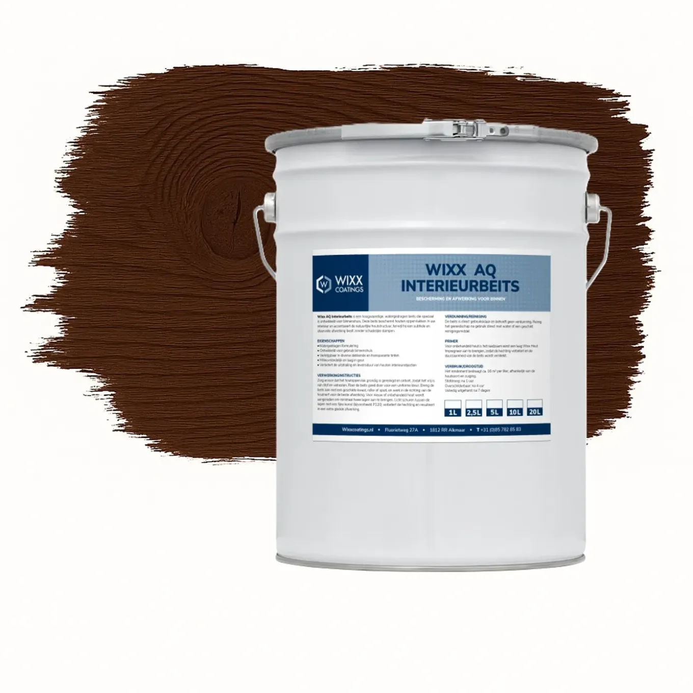 Wixx Aq Interieurbeits - Warm Wengé - 10l