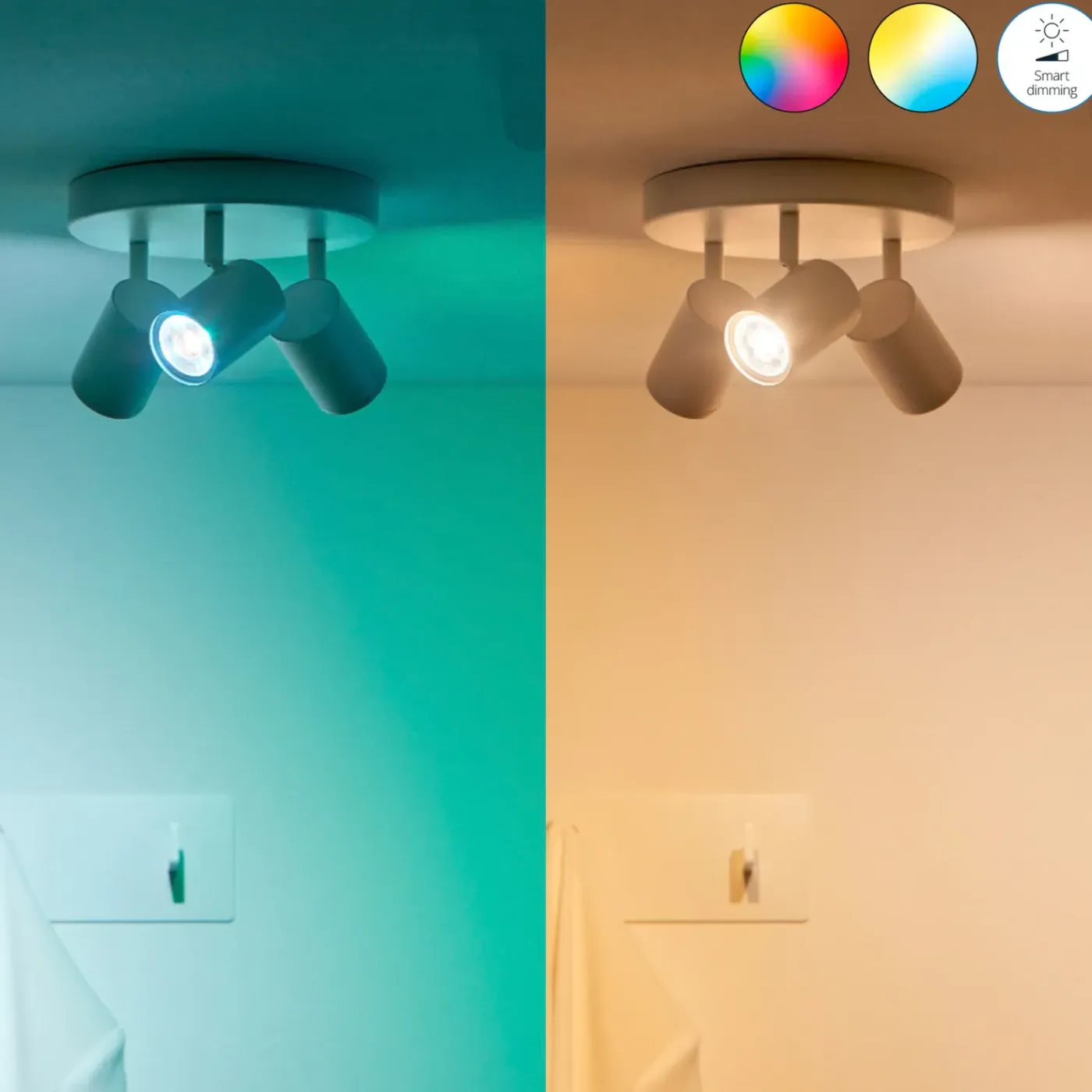 WiZ Led Gu10 Spotlamp 50w (glazen Behuizing) Wit/gekleurd Licht - 3 Stuks