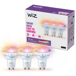 WiZ Led Gu10 Spotlamp 50w (glazen Behuizing) Wit/gekleurd Licht - 3 Stuks