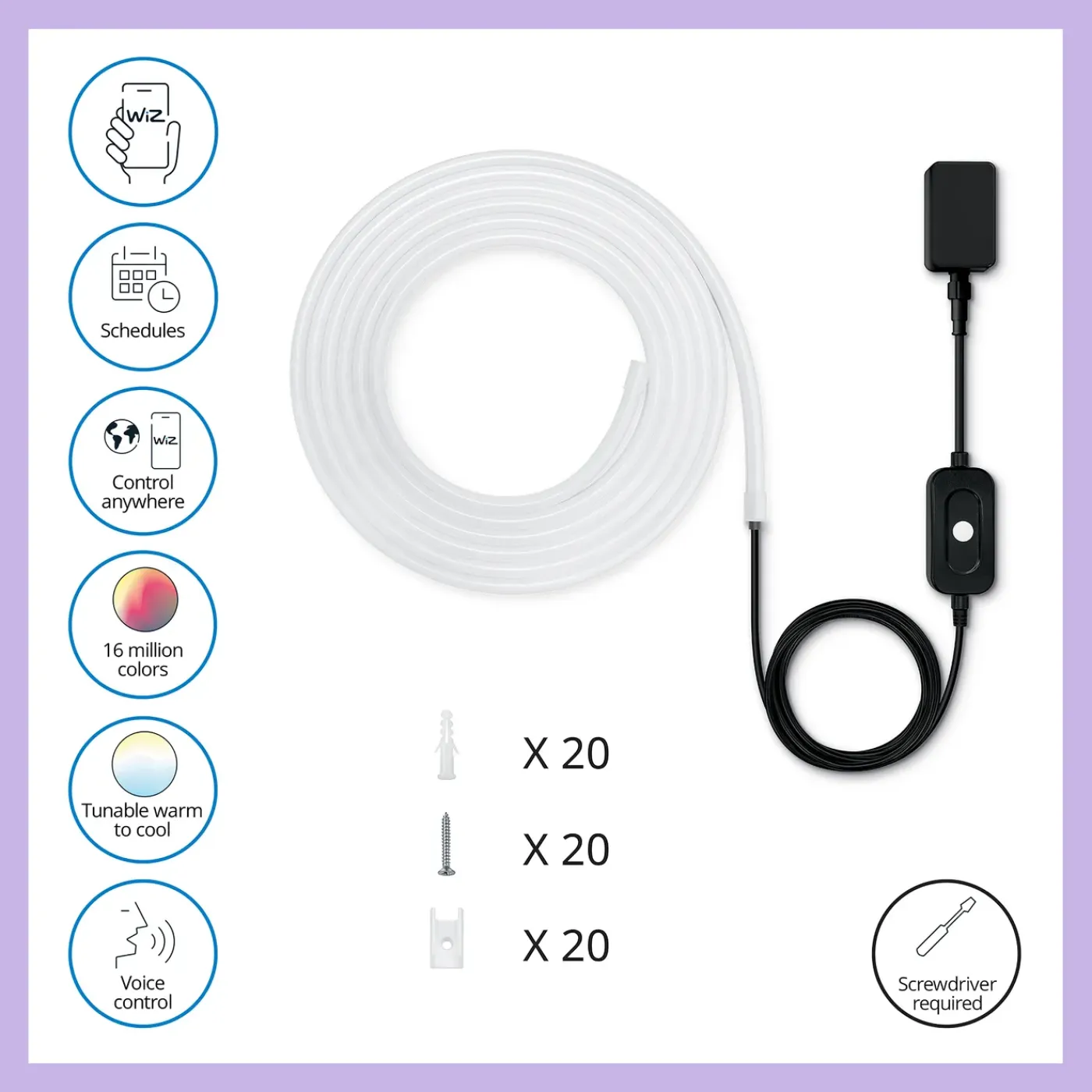 WiZ Outdoor Ledstrip - RGBW - 5m